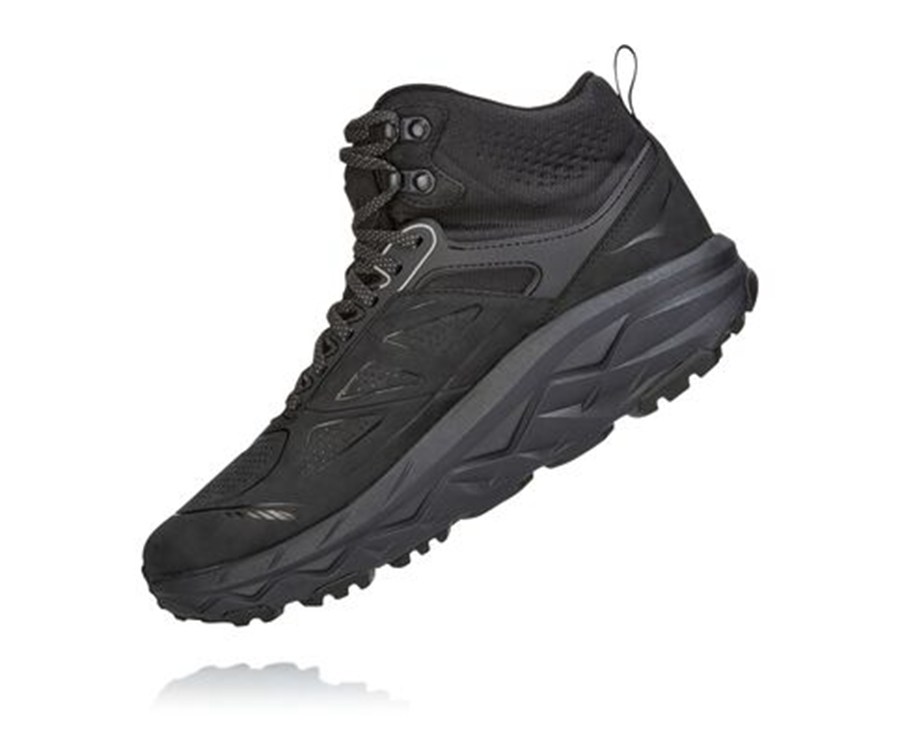 Hoka One One Hiking Boots Mens Black - Challenger Mid GORE-TEX - 25694HNME